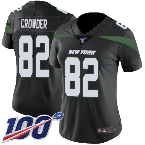 New York Jets Limited Black Women Jamison Crowder Alternate Jersey NFL Football #82 100th Season Vapor Untouchable